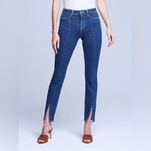 NWT L’agence Jyothi High‎ Rise Split Ankle In Durango Medium Wash Size 24